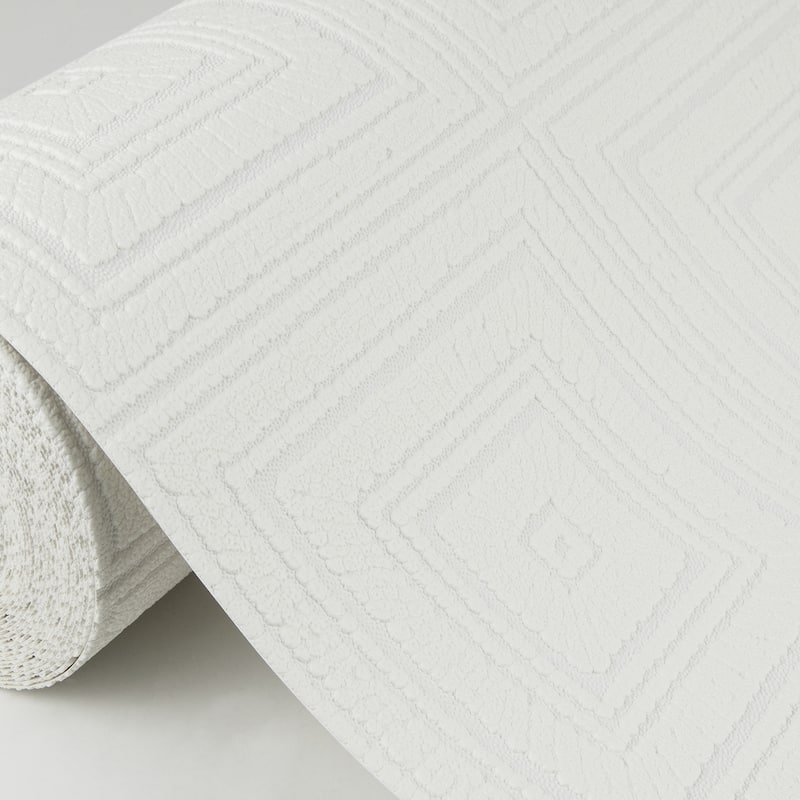 Brewster Wright White Tin Paintable Wallpaper - 396in x 20.9in x 0.025in