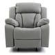 preview thumbnail 1 of 2, Faux Leather Upholstered Reclining Chair with Padded Arms - 41" - Gray