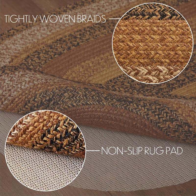 Kettle Grove Jute Rug Oval w/ Pad 27x48 - 27" x 48"