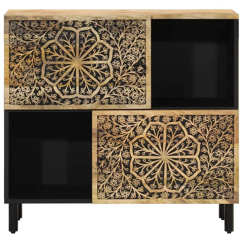 vidaXL Side Cabinet 31.5"x13"x29.5" Solid Wood Mango - 31.5" x 13" x 29.5"