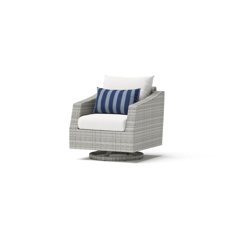 Cannes 8 Piece Sunbrella Outdoor Patio Motion Fire Set