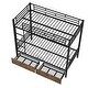 preview thumbnail 13 of 14, Twin Over Twin Metal Frame Kid'S Bunk Bed With 2 Drawers
