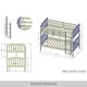 preview thumbnail 17 of 43, CraftPorch Mid-Century Twin Over Twin Bunk Bed