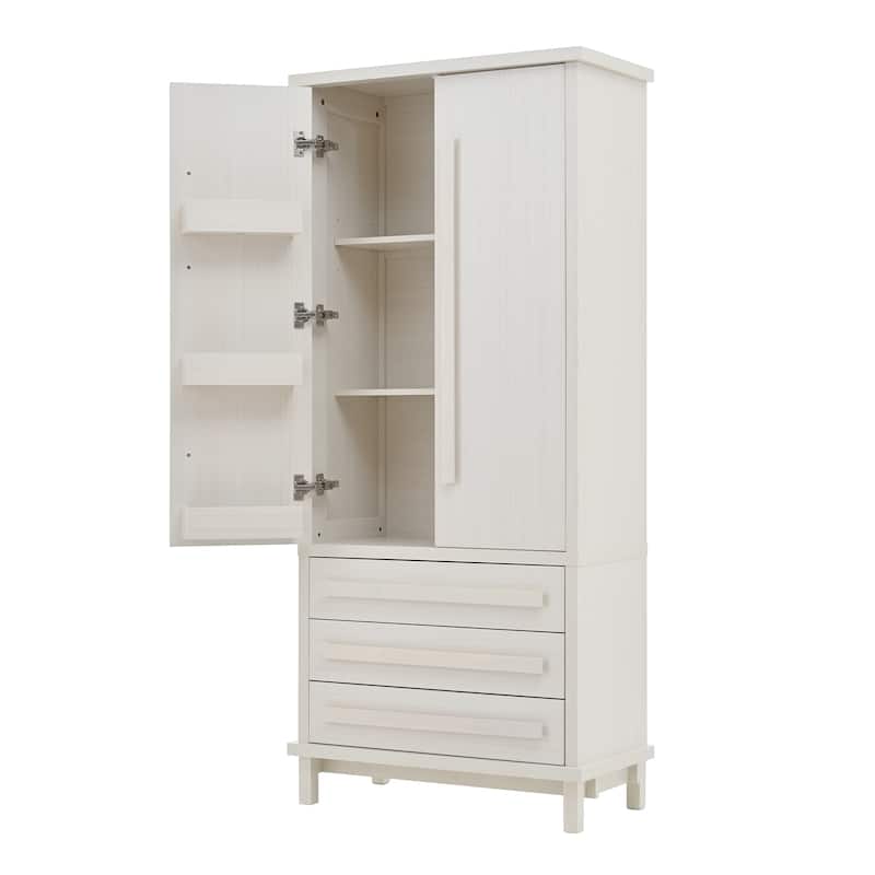 Christopher Knight Home - Linda 70" Kitchen Pantry Cabinet with Adjustable Shelves, 3 Drawers & 6 Door Racks