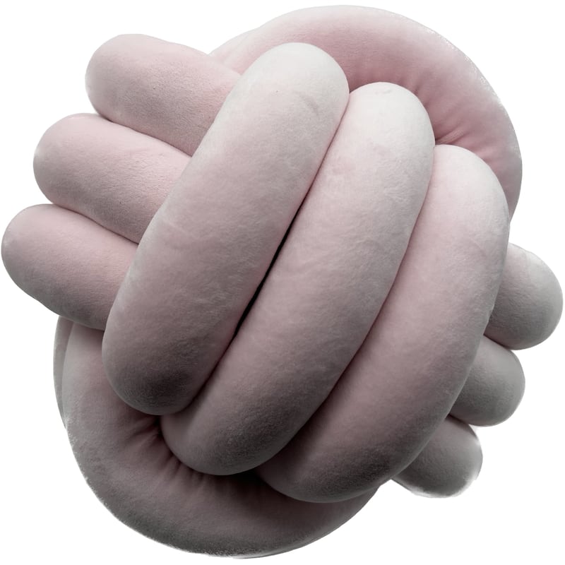 LCM Home Fashions Soft Home Decorative Plush Knott Pillow Ball Pillow Cushions - N/A - Pink