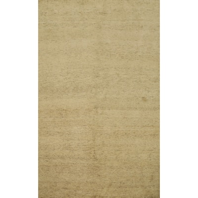 Hand Knotted Oriental 100% Wool Carpet Modern Modern Beige & Ivories Gabbeh Area Rug - 7' 7'' X 5' 6''