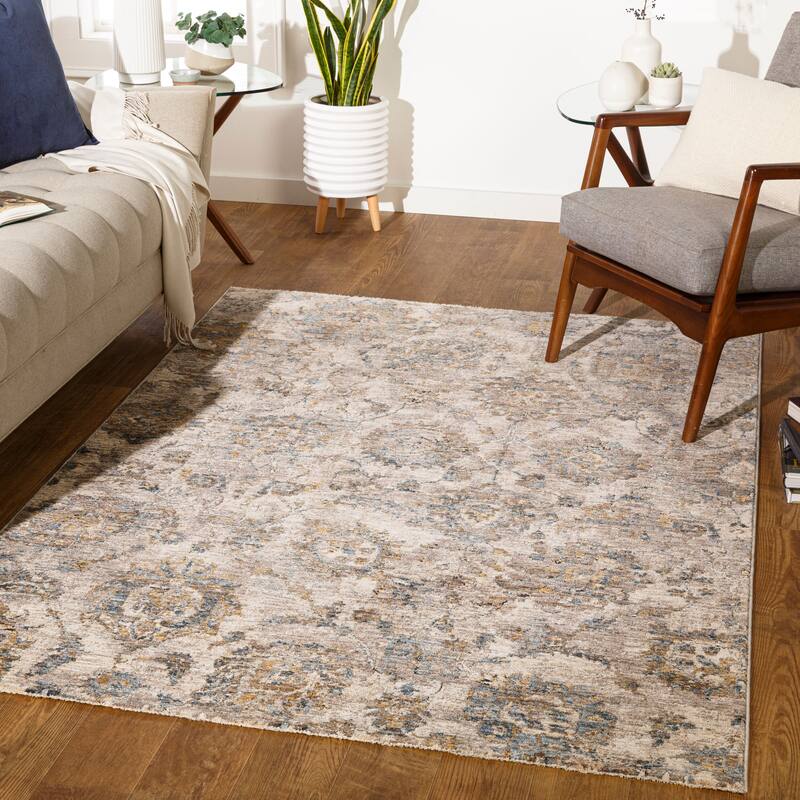 Livabliss Traditional Mirabel Medallion Area Rug - 7'10" x 10'2" - Beige