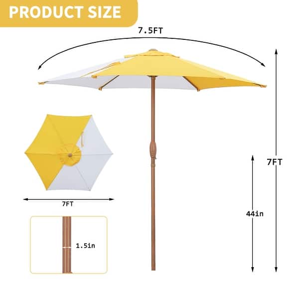 Ainfox 7.5ft Outdoor Patio Umbrella Without Base