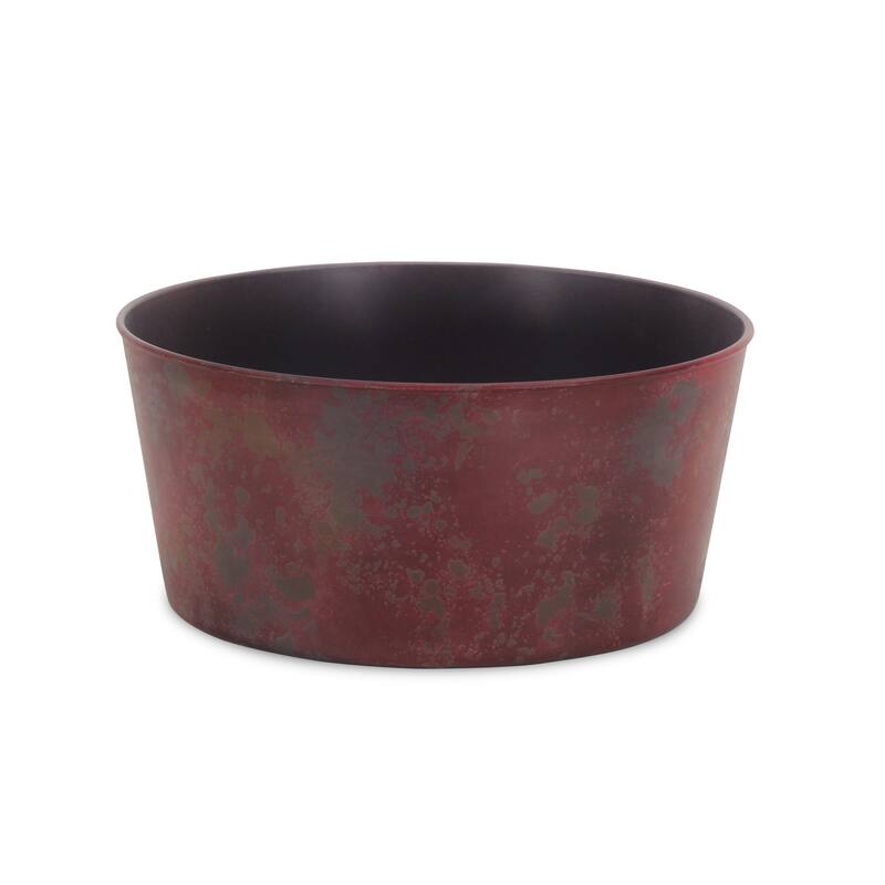 Floriana 11.5 Inch Round Tapered Plastic Pot - Rustic Red