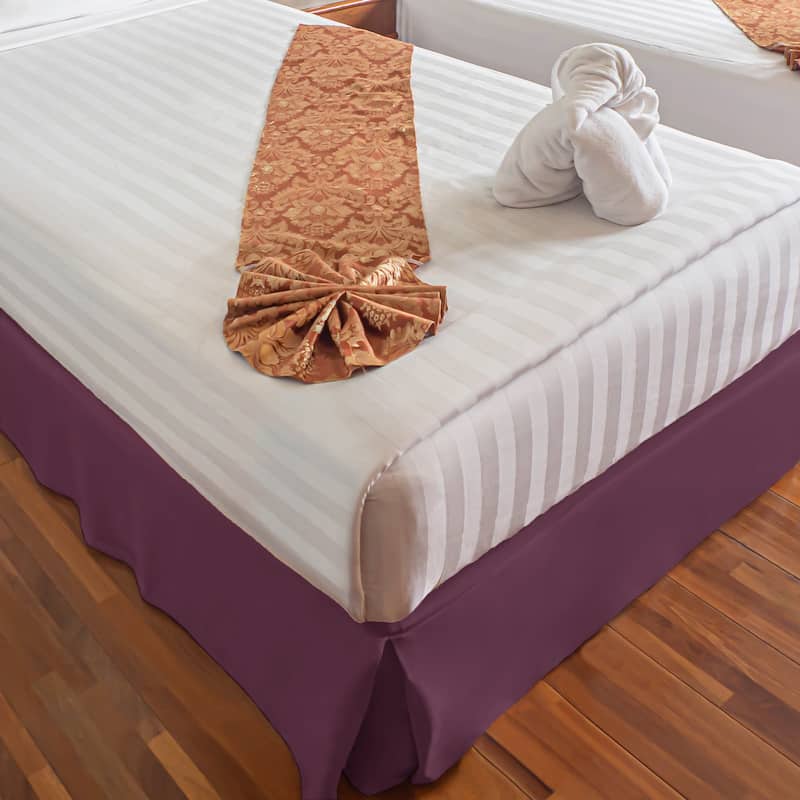 Superior Solid Microfiber Wrinkle-Resistant 15-inch Drop Bedskirt