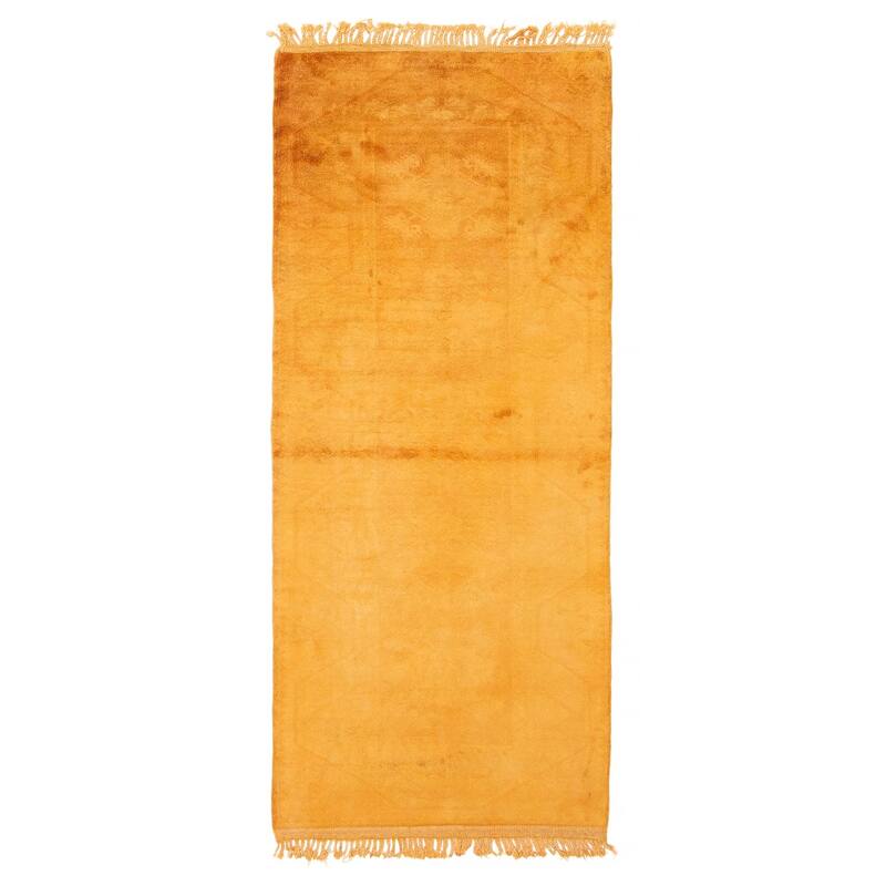 ECARPETGALLERY Hand-knotted Color Transition Gold Wool Rug - 2'8 x 6'0 - Dark Gold - 2'8 x 6'0