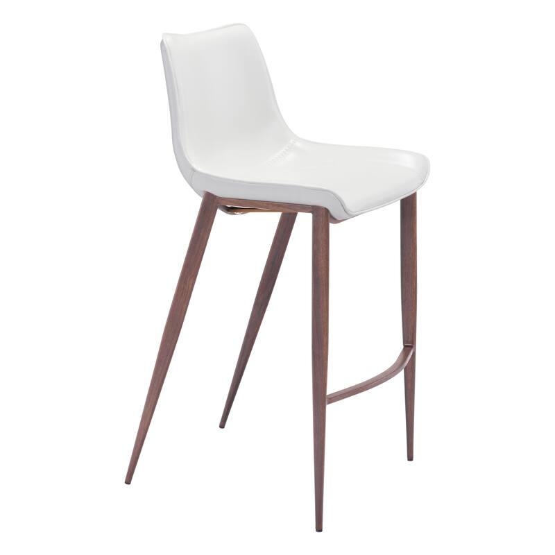 Magnus Barstool White & Walnut
