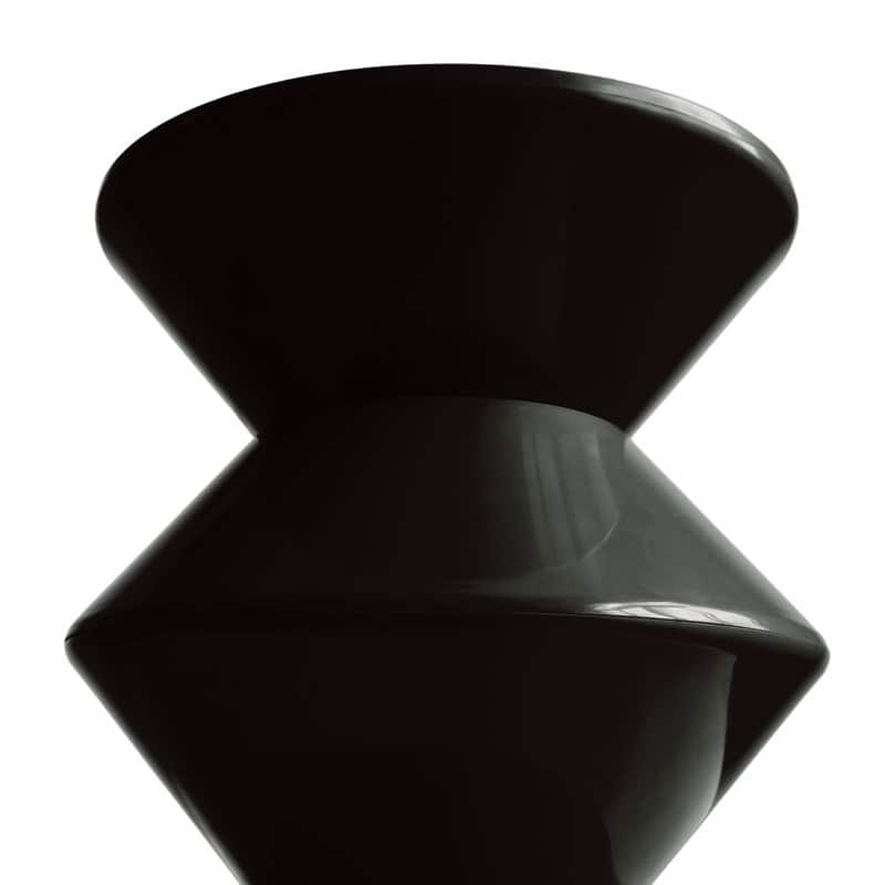 Round Side Table in ABS Plastic with Double-Hourglass Design End Table For Indoor and Outdoor