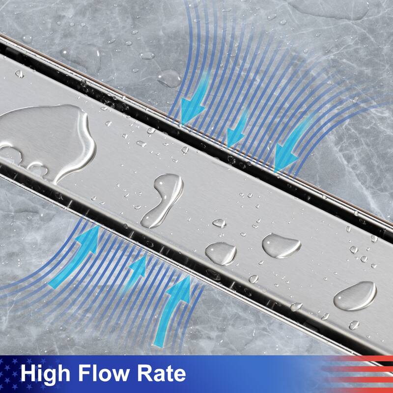 28'' W Linear Grid Shower Drain, Brushed Nickel Bed Bath & Beyond