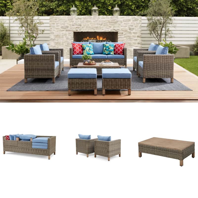 8 Piece Sectional Seating Group with Cushions
