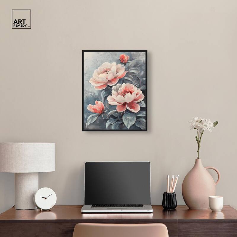 Blush Peony Canvas by Art Remedy