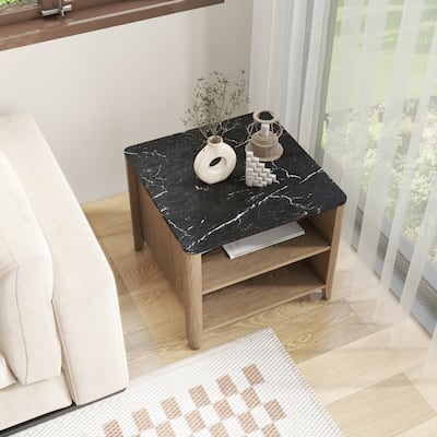 Tobacco Wood Grain Coffee Table. Nightstand