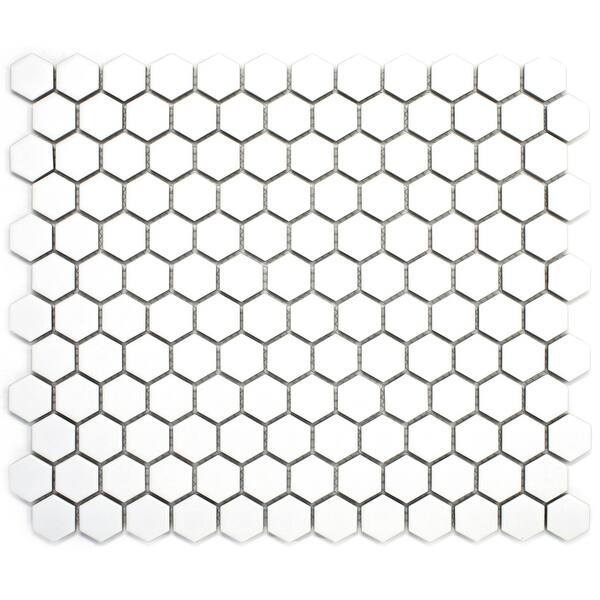 Shop Tilegen Tiny 1 X 1 Hexagon Porcelain Tile In White Floor