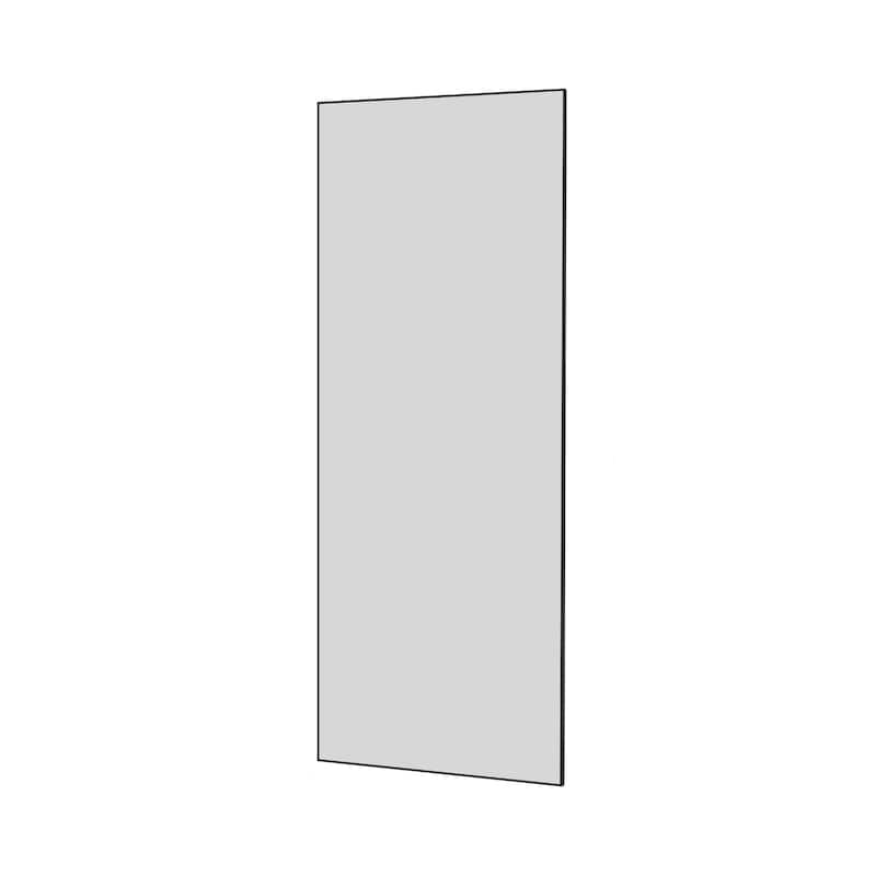 Full Length Mirror - Black Aluminum Alloy Frame, Leaning/Wall Mounted, Shatter-Proof