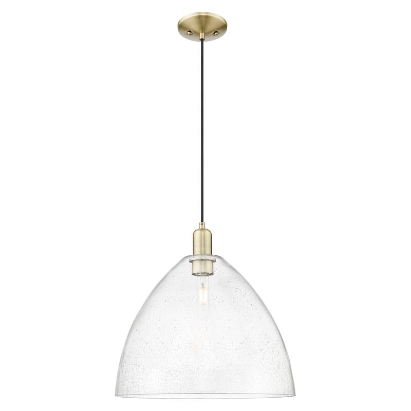 Innovations Lighting Endless Possibilities Arcadia - Bristol - 1 Light 16" Cord Hung Mini Pendant - Antique Brass/Seedy