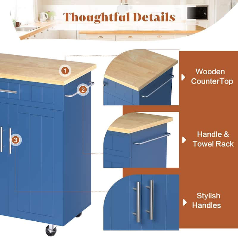Futzca Storage Kitchen Island Cart
