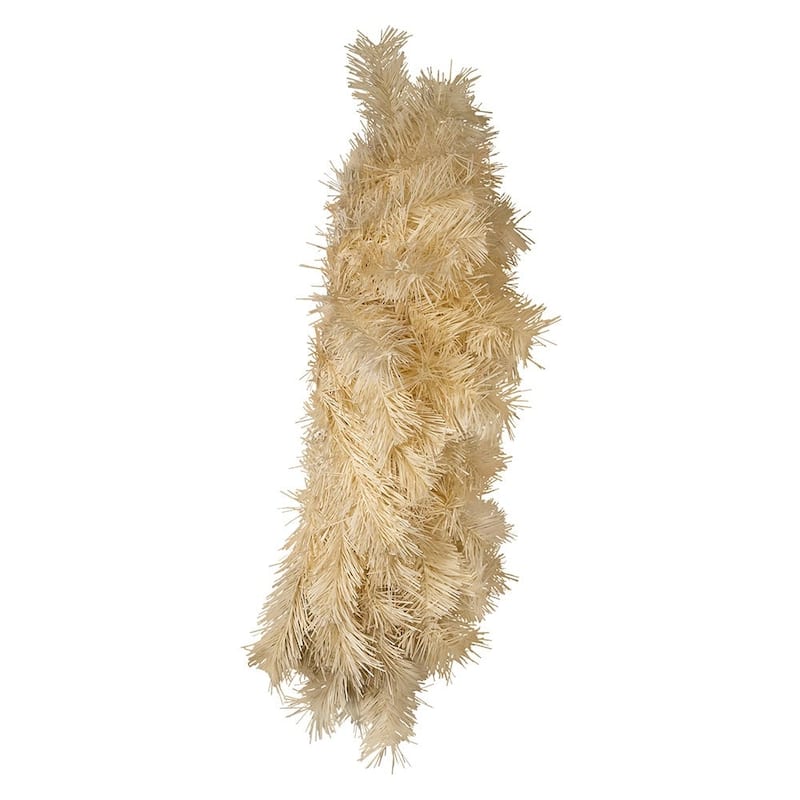 Kurt Adler 30-Inch Unlit Cream Wreath - White