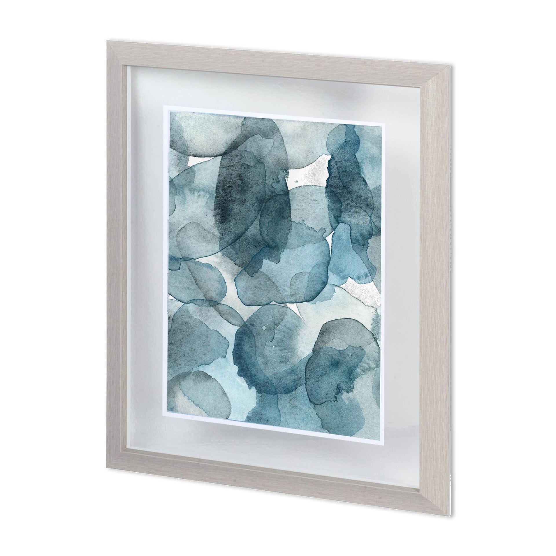 Swim II by Mercana Studio a Hand Embellished Textured Framed Art Print Matted under Glass