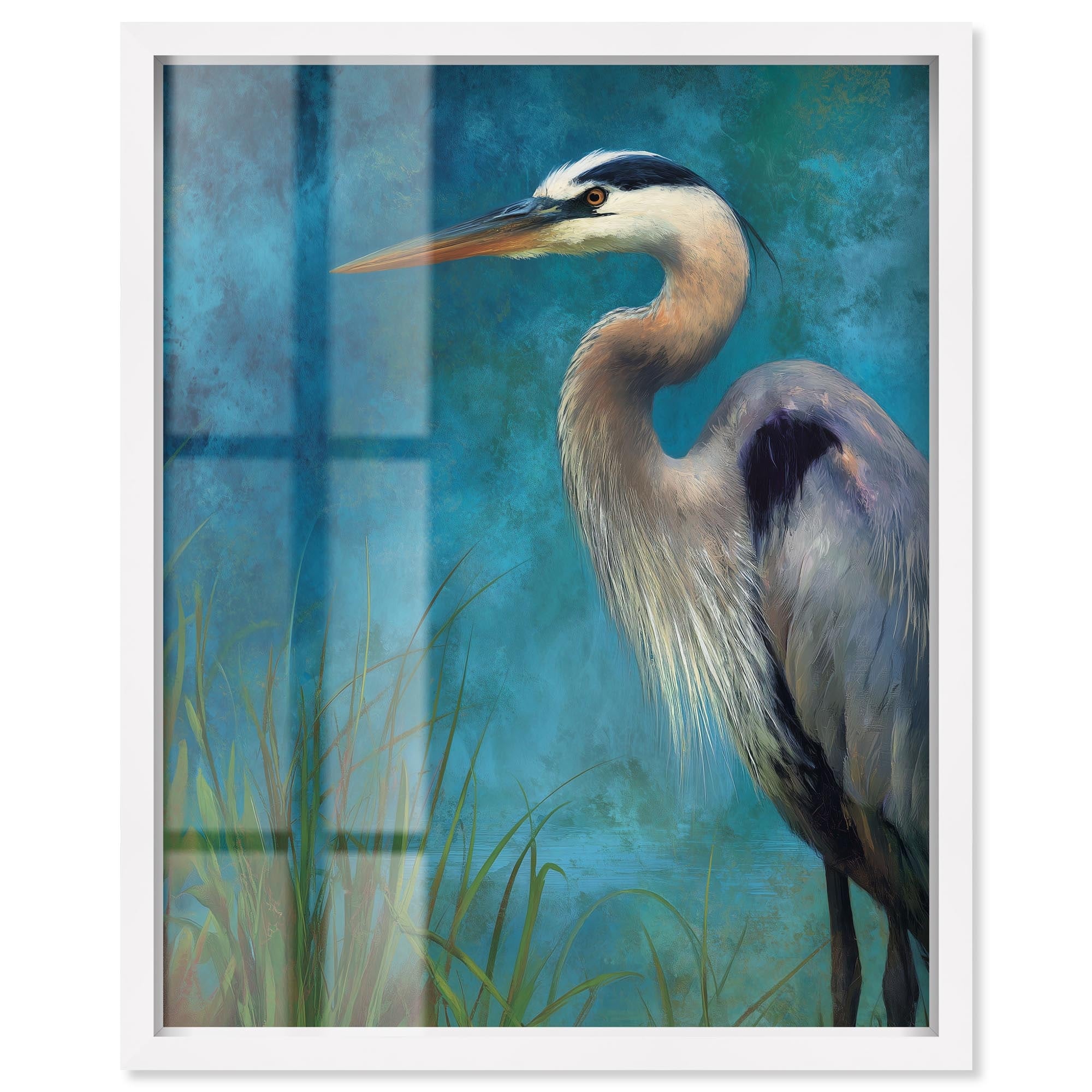 Great Heron II Coastal Wall Decor Shadowbox Print by Art Remedy
