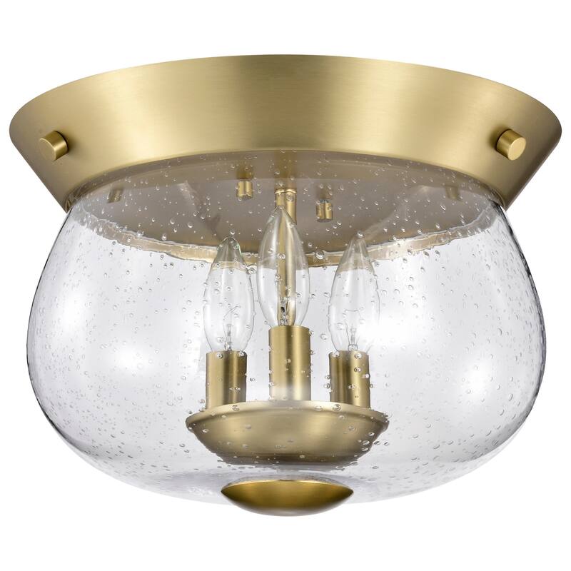 Nuvo Lighting 60/7807 Boliver 3 Light 14" Wide Flush Mount Bowl - Vintage Brass
