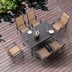 preview thumbnail 2 of 17, Outdoor 7-Piece Dining Set, Textilene Fabric, Powder-coated Iron Frame