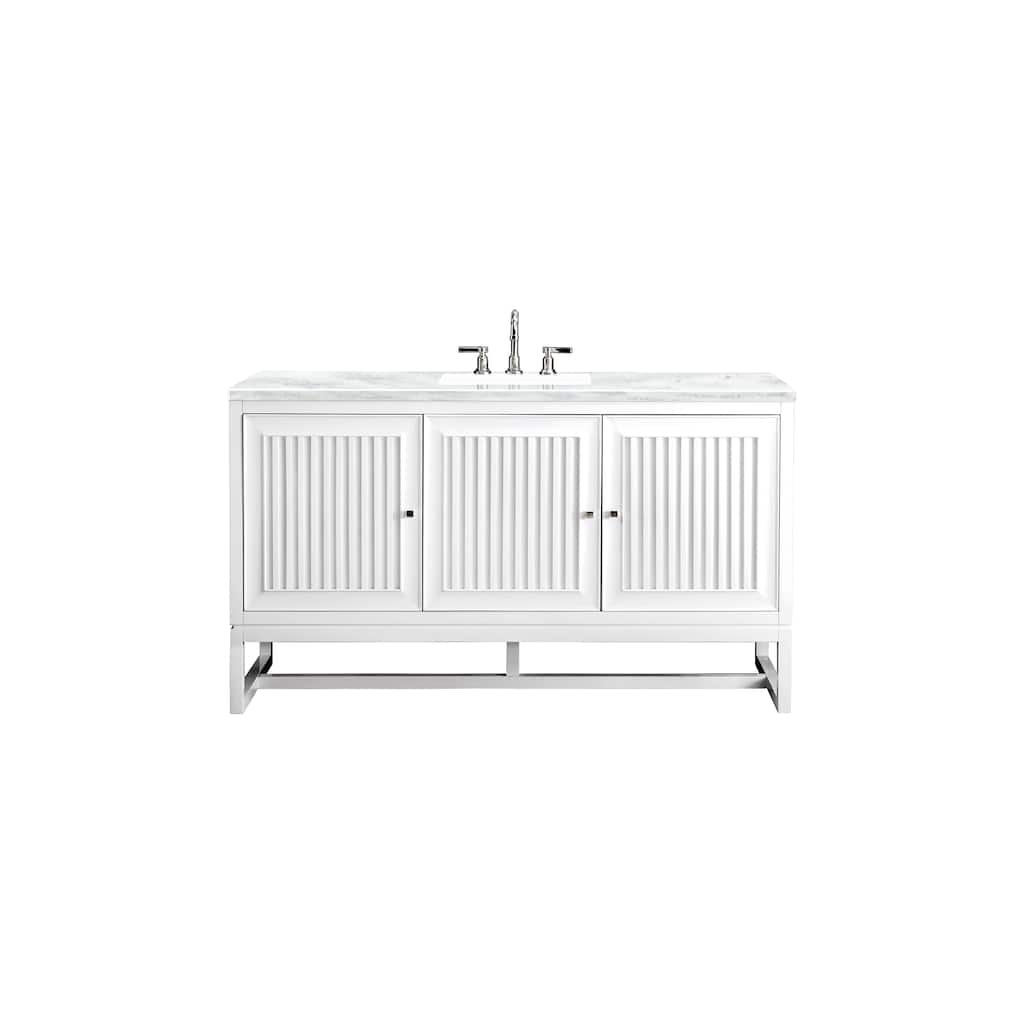 James Martin Vanities Athens 60" Single Vanity Cabinet, Glossy White