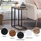 preview thumbnail 41 of 61, Javlergo Set of 2 C-Shaped Sofa Side Table, Small End Table for Living Room, Narrow Bedside/TV Tray Table