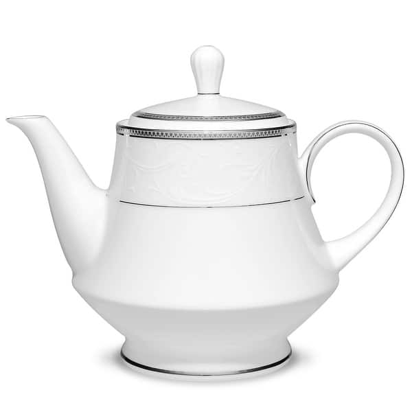 Noritake Regina Platinum Tea Pot, 38 Oz.