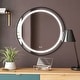 Thumbnail 4, Dimmable Illuminated Round Bathroom Vanity LED Mirror with Light. Changes active main hero.