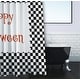 preview thumbnail 3 of 1, Halloween Happy Halloween Checks Shower Curtain