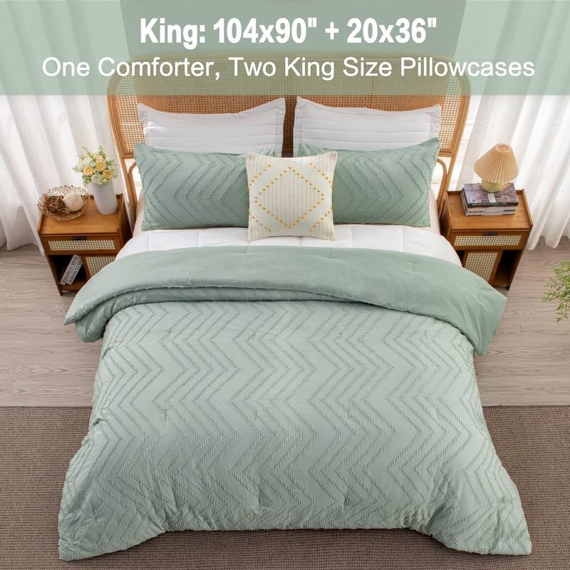 3 Pieces Chevron Tufted Vintage Comforter Sets On Sale Bed Bath