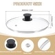 preview thumbnail 10 of 13, 1 Pcs Universal Lid for Pot Cookware, Replacement Glass Pan Lids - Clear, Black Fit 9.5 Inch