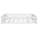 preview thumbnail 9 of 15, Full Size Floor Bed Frame with Support Slats for Toddlers White