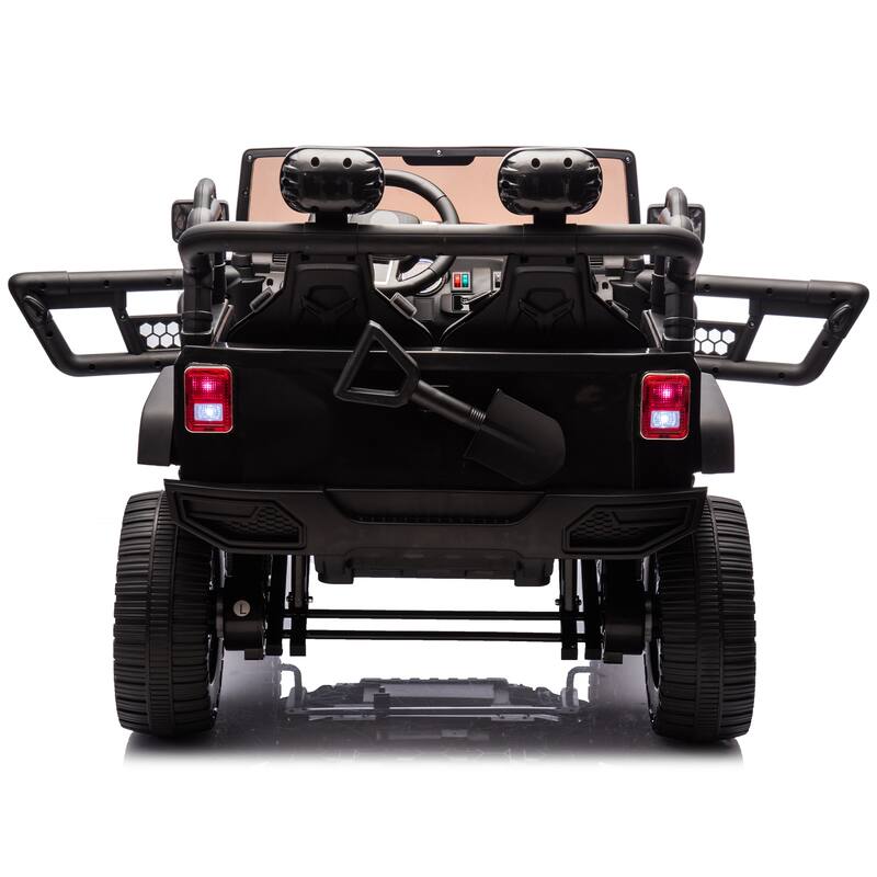 24V Electric Ride-On Truck for Kids, Two-Seater, Parental Remote Control, MP3, Bluetooth, Ages 3+