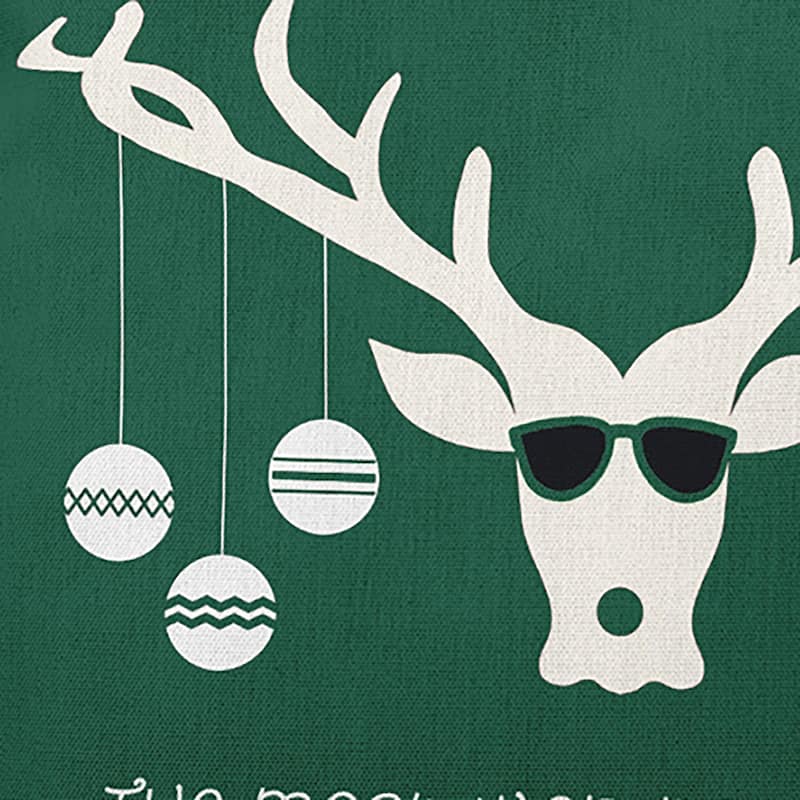 Cool Christmas Deer Accent Pillow