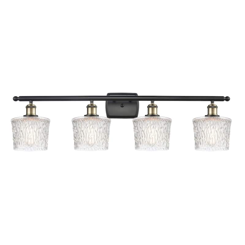 Innovations Lighting Niagra 4 Light 36" Wide Bathroom Vanity Light - Black Antique Brass / Clear