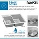 preview thumbnail 6 of 8, Ruvati 33 x 22 inch Drop-in Topmount Kitchen Sink 16 Gauge Stainless Steel 60/40 Double Bowl - RVM5166 - 8' x 11'