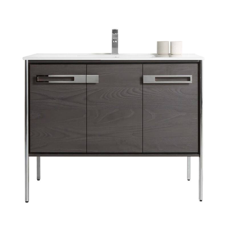Fine Fixtures Oakville Bathroom Vanity with White Ceramic Sink