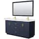 Option Dark Blue / White Quartz Top / Brushed Gold