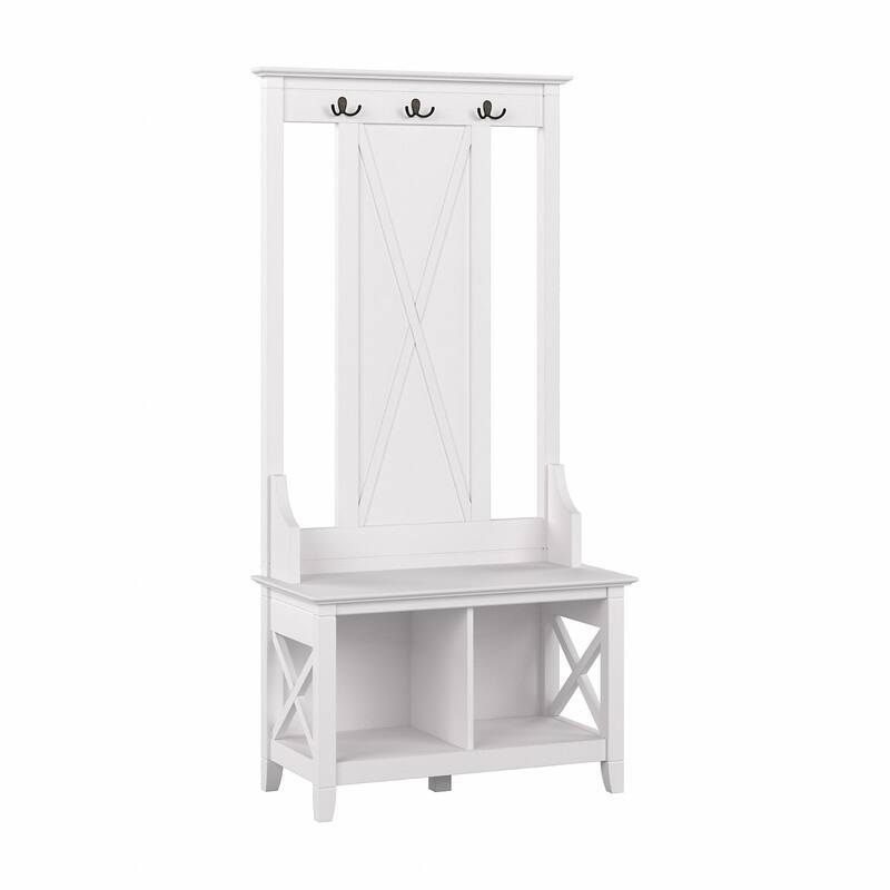 Key West Hall Tree with Shoe Storage Bench by Bush Furniture