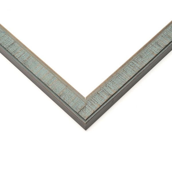 7x35 Stately Blue Wood Picture Frame - With Acrylic Front and Foam Board Backing - Stately Blue (solid wood)