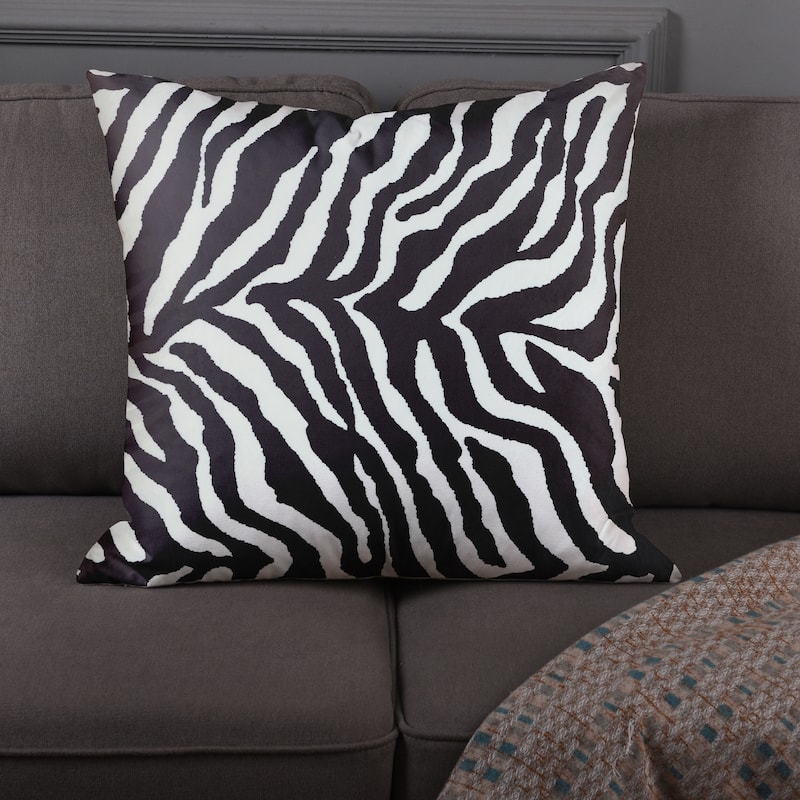 Dann Foley - Square Cushion - Zebra Print Upholstery