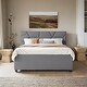 preview thumbnail 9 of 14, Full Size Upholstered Platform Bed with Trundle(Twin) & 2 Drawers for Kids,Adult Bedroom,Wooden Bedframe Gray