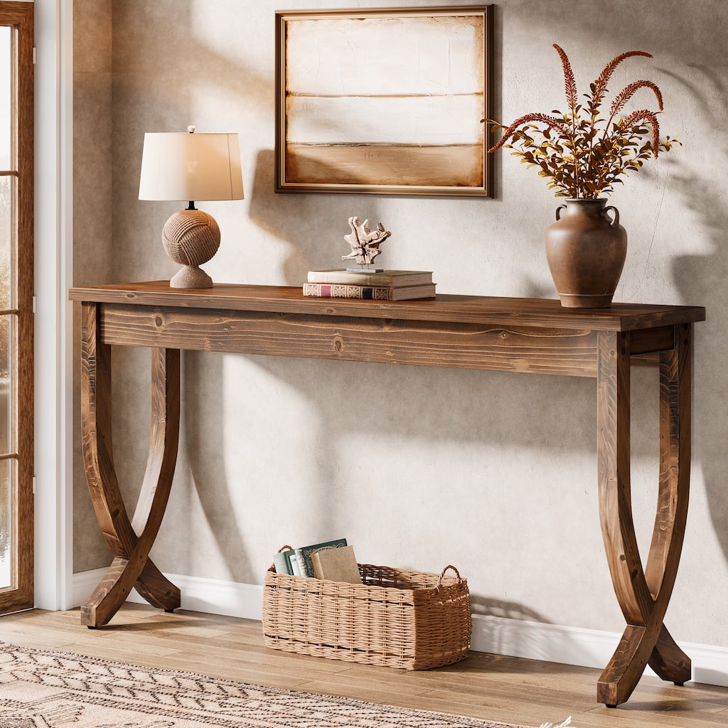 Solid Wood Console Table, Entryway Sofa Table, Living Room Hallway Entrance Foyer Accent Side Table