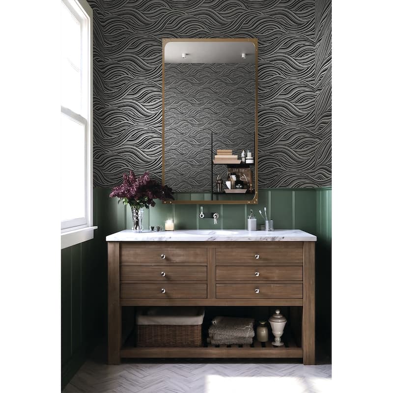 Seabrook Designs Melody Waves Non-Woven Unpasted Wallpaper